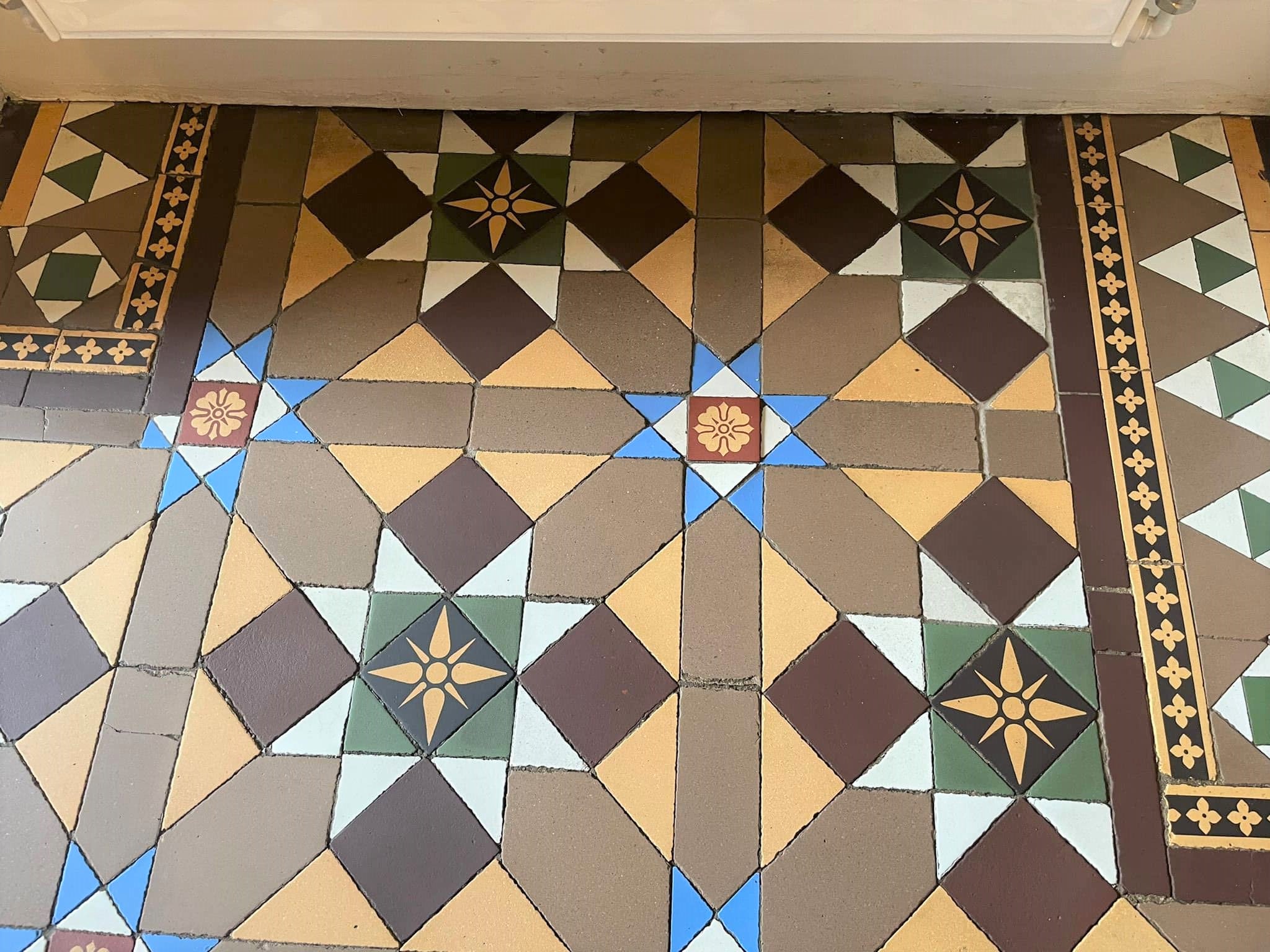 Victorian Hallway Floor After Restoration Cardiff